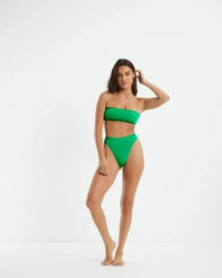 High Waisted Bikini Bottoms Emerald Green -Insight Shop 3 8478