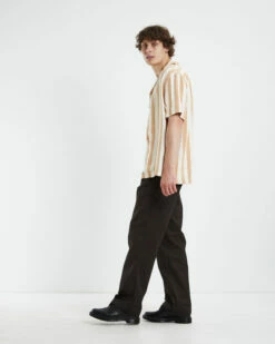 Tulum Short Sleeve Resort Shirt Tan/White -Insight Shop 4 10202