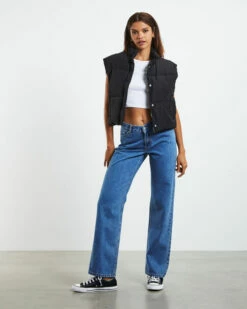 Emmy Low Rise V-Waist Straight Jeans Bright Blue 11 Emmy Low Rise V-Waist Straight Jeans Bright Blue -Insight Shop 4 11684