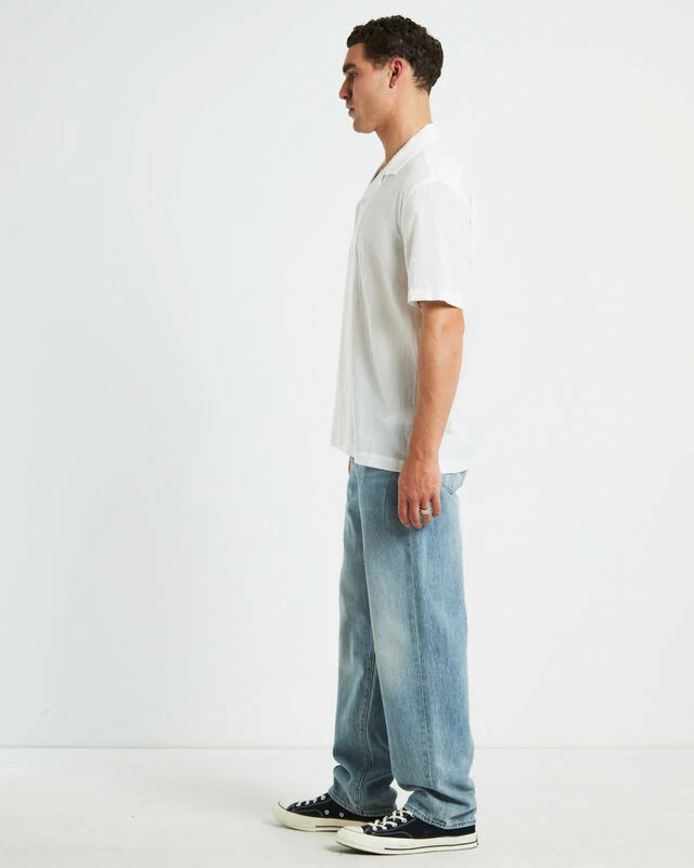 Heggie Short Sleeve Resort Shirt White 6 Heggie Short Sleeve Resort Shirt White - Image 4