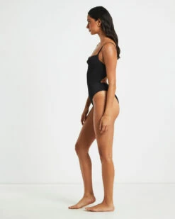 Rib Underwire One Piece In Black -Insight Shop 4 16894