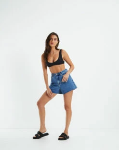 Rib Scoop Crop Bikini Top Black -Insight Shop 4 16900