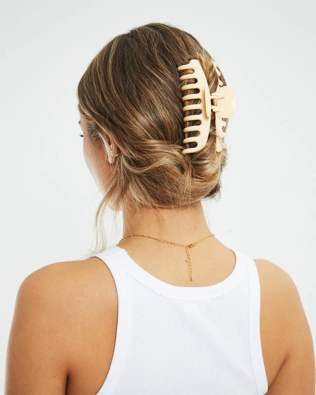 Everyday Claw Clip 2 Pack Natural/Orange 6 Everyday Claw Clip 2 Pack Natural/Orange - Image 4