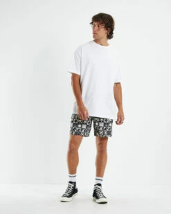 Bueno 16" Trunk Boardshorts Black/White -Insight Shop 4 17737