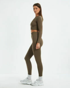 Long Sleeve Rib Crop Top Cocoa Brown 11 Long Sleeve Rib Crop Top Cocoa Brown -Insight Shop 4 20291