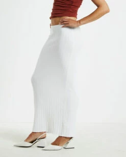 Tayla Texture Knit Midi Skirt Off White 11 Tayla Texture Knit Midi Skirt Off White -Insight Shop 4 20782