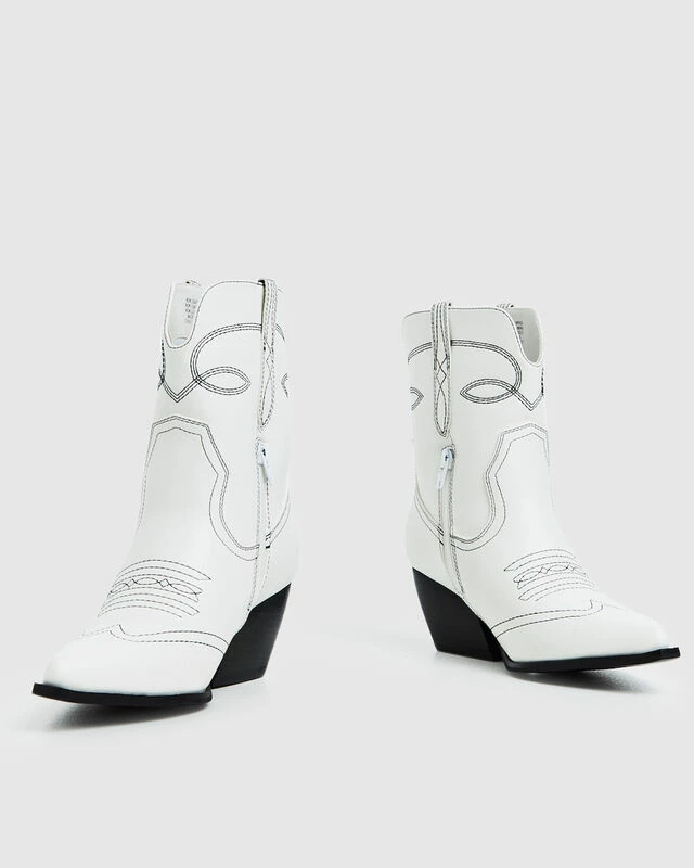 Cora Cowboy Boots White 6 Cora Cowboy Boots White - Image 4
