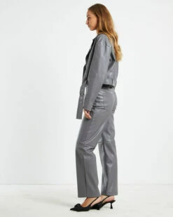 Enya Boxy PU Biker Jacket Grey 11 Enya Boxy PU Biker Jacket Grey -Insight Shop 4 20931