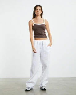 Ellie Contrast Tank Top Chocolate Brown 11 Ellie Contrast Tank Top Chocolate Brown -Insight Shop 4 24954