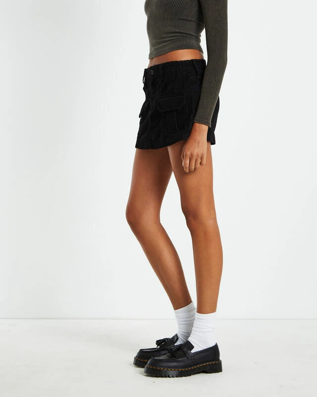 BDG Urban Outfitters BDG Cord Cargo Skirt Black 6 BDG Urban Outfitters BDG Cord Cargo Skirt Black - Image 4