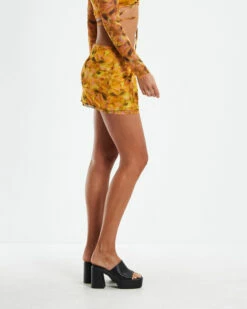 Cartia Mesh Wrap Skirt Orange -Insight Shop 4 26136