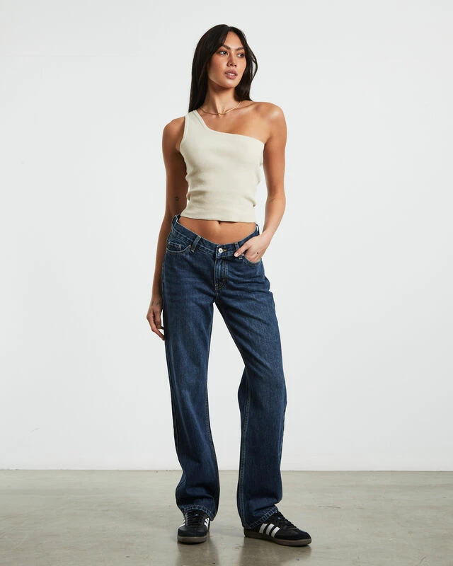 Emmy V Waist Straight Jeans In Y2K Blue 6 Emmy V Waist Straight Jeans In Y2K Blue - Image 4