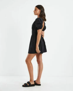 Piper Puff Sleeve Mini Dress Black -Insight Shop 4 27669