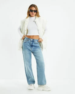 Ribbed Long Sleeve Crop Skivvy White 11 Ribbed Long Sleeve Crop Skivvy White -Insight Shop 4 39554