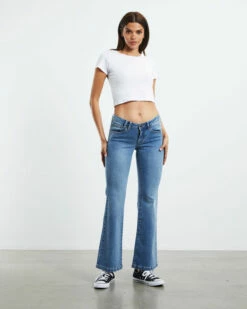Insight Syd Stretch Low Rise Bootleg Jeans Salty Blue -Insight Shop 4 42480