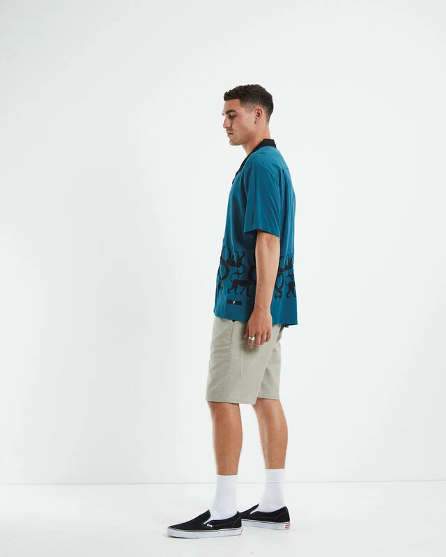 Bastet Border Short Sleeve Shirt Jade Green 6 Bastet Border Short Sleeve Shirt Jade Green - Image 4