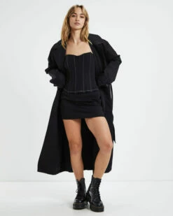 Kyana Corset Top Black/White Stitch -Insight Shop 4 43276