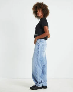 Calvin Klein CK Address Logo Short Sleeve Baby Tee Black 11 Calvin Klein CK Address Logo Short Sleeve Baby Tee Black -Insight Shop 4 43790