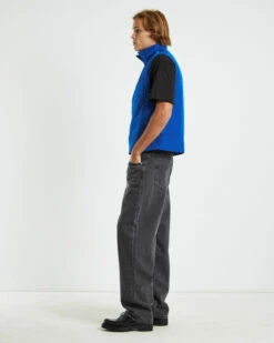 Calvin Klein Badge Crinkle Nylon Vest In Blue -Insight Shop 4 44501