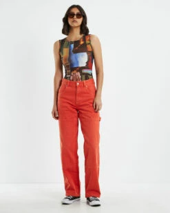 Afends Hemp Denim Workware Jeans Orange -Insight Shop 4 45564