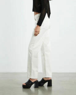 Insight Muse Mide Rise Straight Dad Jean Vintage Ecru -Insight Shop 4 45765