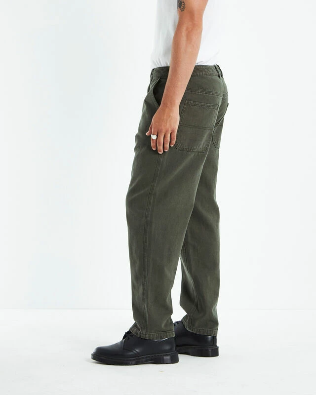 Canvas Carpenter Pants Olive Green 6 Canvas Carpenter Pants Olive Green - Image 4