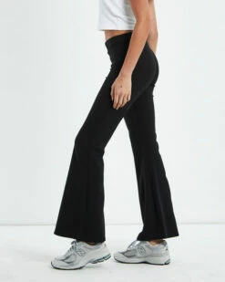 Zoe Dip Front Stretch Crepe Pants Black -Insight Shop 4 46043