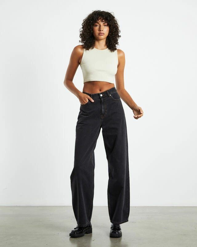 Dr. Denim Donna Dust Jeans Washed Black 5 Dr. Denim Donna Dust Jeans Washed Black - Image 3