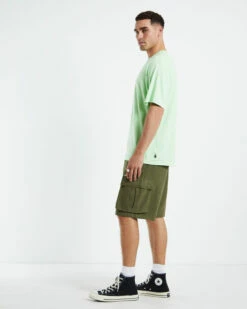 Afends Horizon Hemp Retro Fit T-Shirt Lime Green -Insight Shop 4 48739