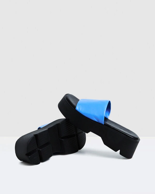 Freya Flatform Slides Azure Blue/Black 6 Freya Flatform Slides Azure Blue/Black - Image 4