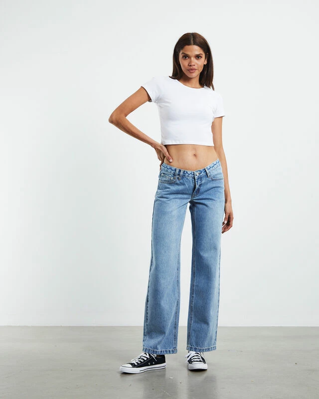 Insight Jules Extra Low Wide Leg Jeans Blue Crush 6 Insight Jules Extra Low Wide Leg Jeans Blue Crush - Image 4