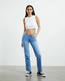 Dr. Denim Dixy Straight Jeans Hurricane Blue -Insight Shop 4 50527