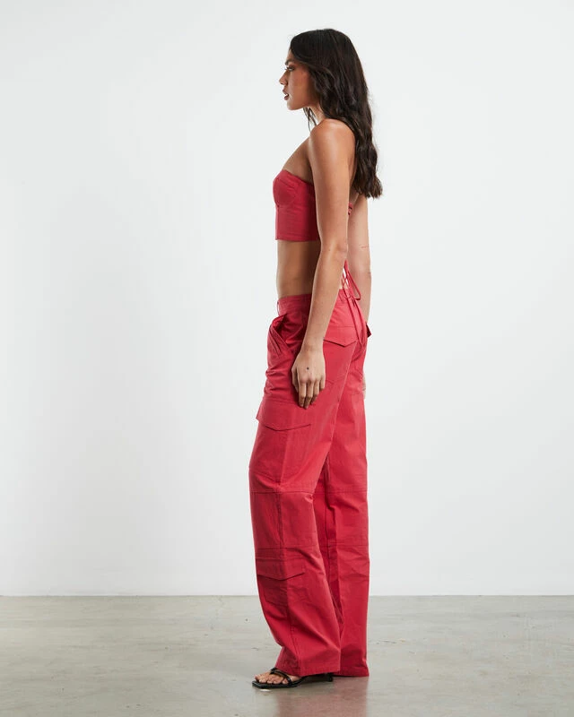 Amity Lace Back Corset Red 6 Amity Lace Back Corset Red - Image 4