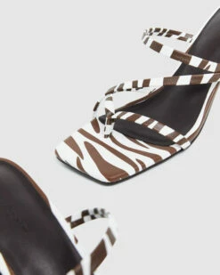 Maya Heels Zebra Brown/White 9 Maya Heels Zebra Brown/White -Insight Shop 4 51077