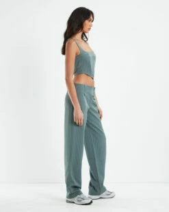 Kristen Dipped Hem Square Neck Corset Top Green 11 Kristen Dipped Hem Square Neck Corset Top Green -Insight Shop 4 51402