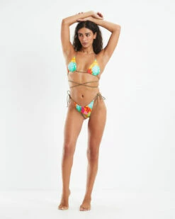 Gathered Tie Bikini Bottoms Tropics Multi -Insight Shop 4 51514