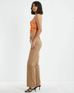 Viccy Strappy Cross Front Corset Check Orange -Insight Shop 4 51532