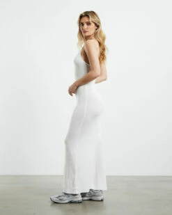 April Rib Maxi Dress White -Insight Shop 4 52166
