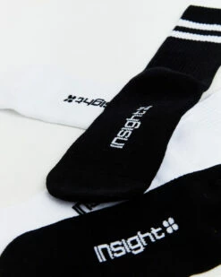 Insight Core Stripe Crew Socks 2 Pack White/Black 9 Insight Core Stripe Crew Socks 2 Pack White/Black -Insight Shop 4 52536