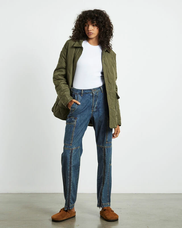 One Teaspoon Zipped Cargo Motion Jeans Used Blue 6 One Teaspoon Zipped Cargo Motion Jeans Used Blue - Image 4