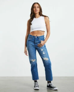 Levis 501 Crop Jeans Oxnard Blue -Insight Shop 4 55957