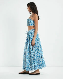 Rhythm Drifter Floral Crop Top Blue 11 Rhythm Drifter Floral Crop Top Blue -Insight Shop 4 56240