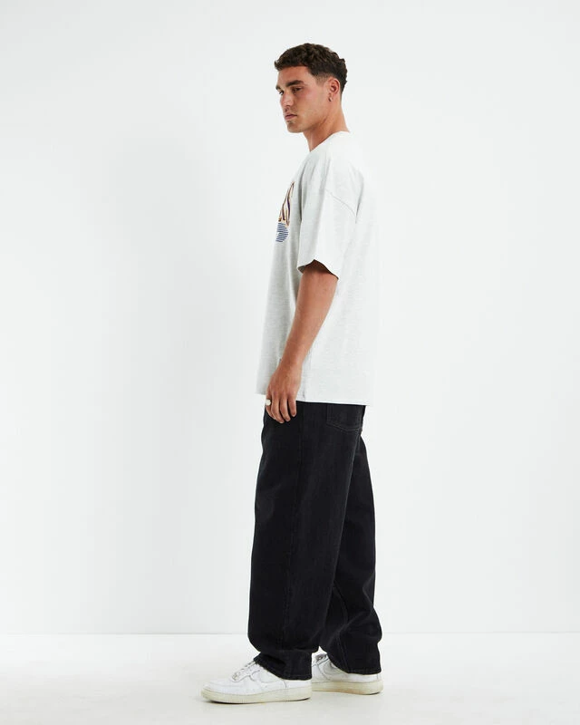 Mitchell & Ness Underscored OS T-Shirt Los Angeles Lakers White Marle 6 Mitchell & Ness Underscored OS T-Shirt Los Angeles Lakers White Marle - Image 4