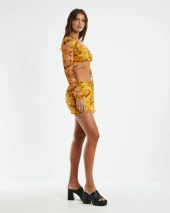 Cartia Mesh Wrap Top Orange 11 Cartia Mesh Wrap Top Orange -Insight Shop 4 56873