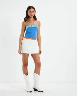 Delina Crop Top Blue Hibiscus -Insight Shop 4 57094