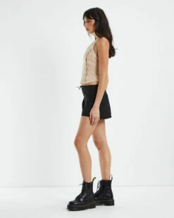 Maxine Lace Front Longline Zip Corset Tan -Insight Shop 4 57317