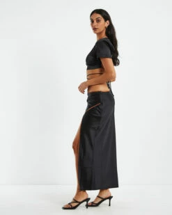 Andie Lace Back Baby Tee Black -Insight Shop 4 57323