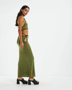 Annie Slinky Halter Top Khaki -Insight Shop 4 57341