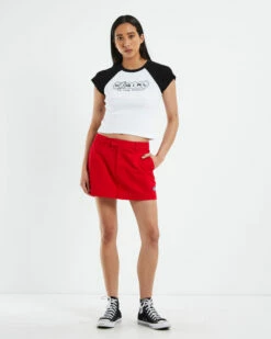 To The Front Raglan Tee White/Black -Insight Shop 4 57498