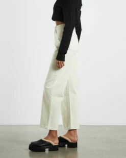 Clover Straight Leg Jeans Cream 11 Clover Straight Leg Jeans Cream -Insight Shop 4 58194